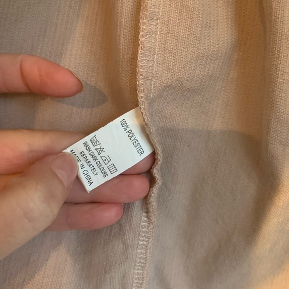 Peplum Beige Corduroy Button-Up Shirt - Picture 5 of 9